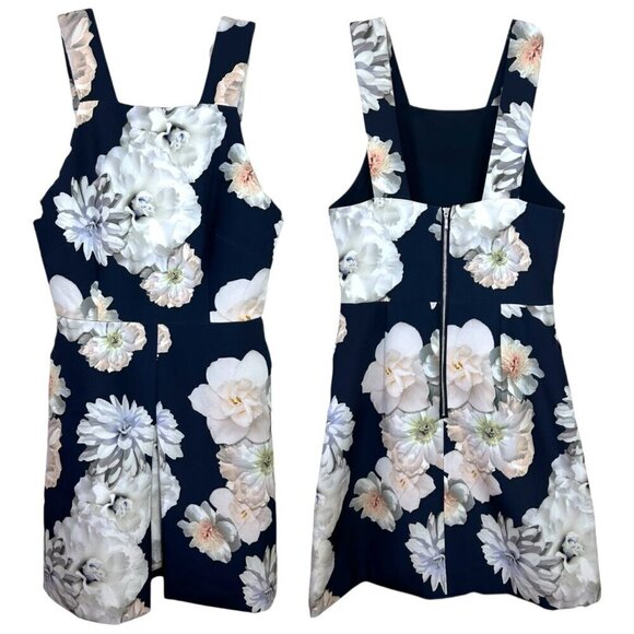 Finders Keepers Dresses & Skirts - Finders Keepers - Women’s Mini Floral Sleeveless Dress - Navy Blue, X-Small